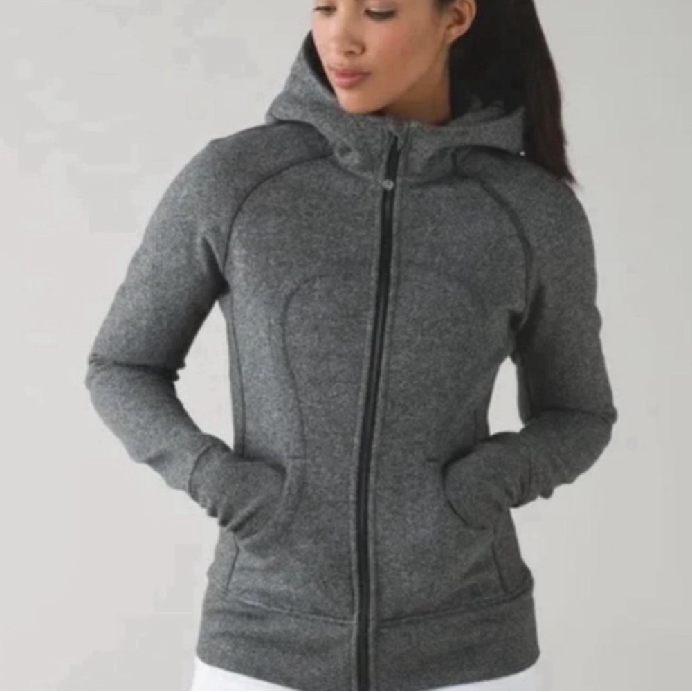 Gray Lululemon Scuba Hoodie - Full Zip Full Length